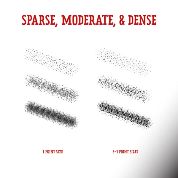 6 Stipple Brush Examples for Adobe Illustrator