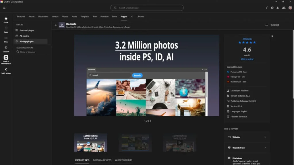 Free Illustrator Plugin StockSolo