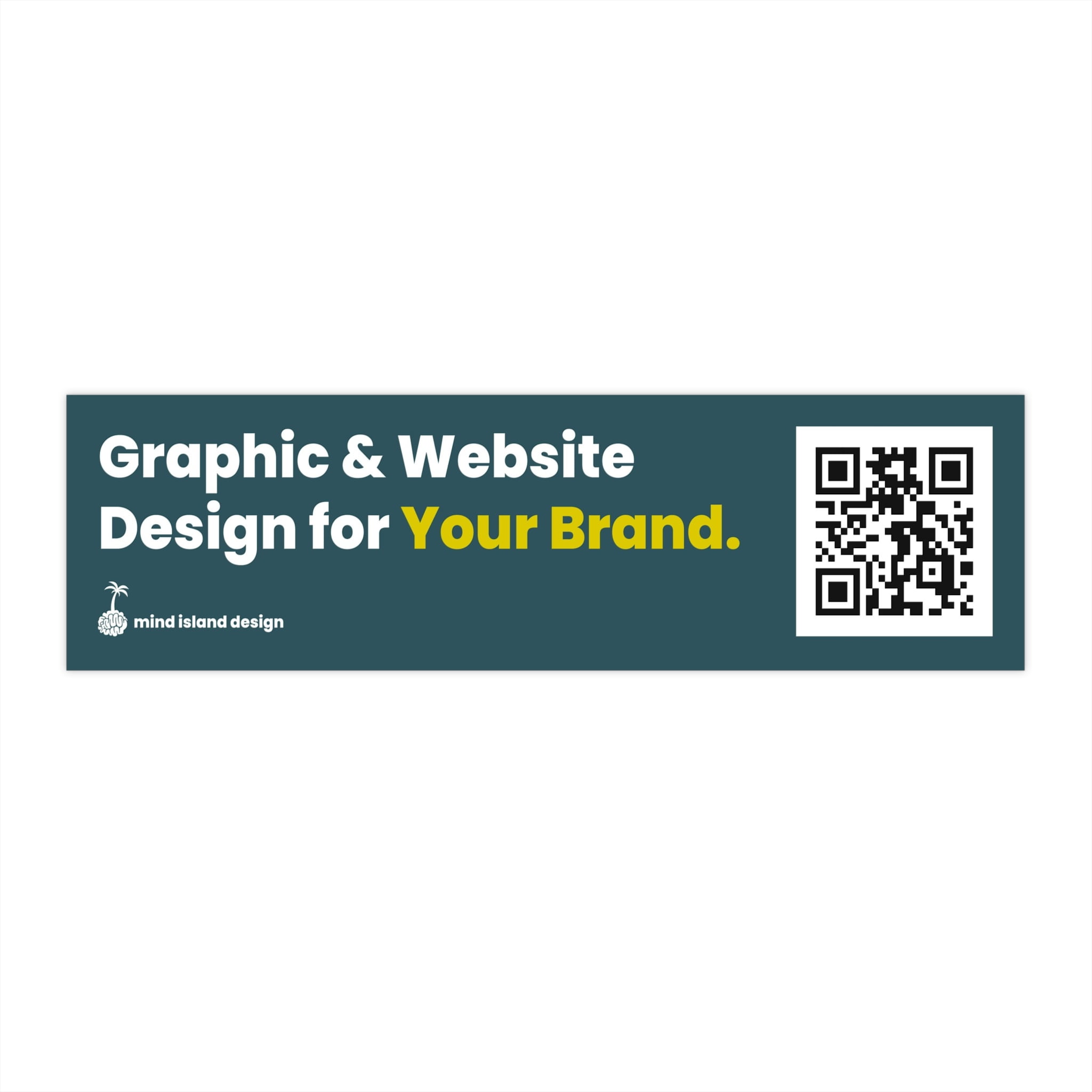 Mind Island Design QR Bumper Sticker