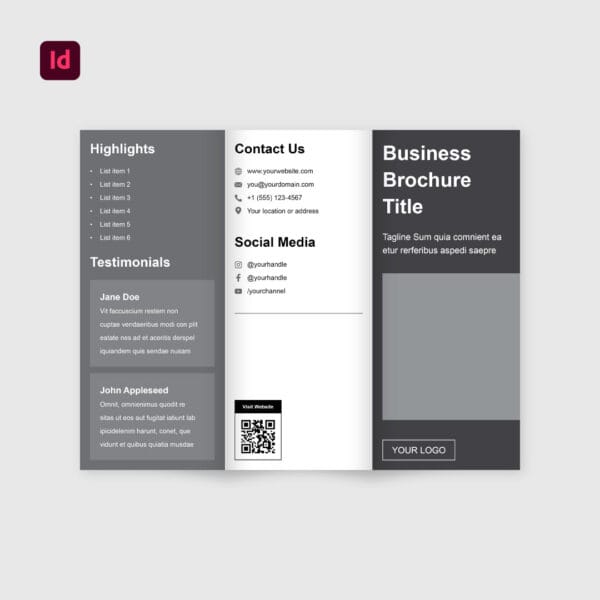 Brochure-Template-InDesign-Outside Tri-Fold Brochure Template for InDesign